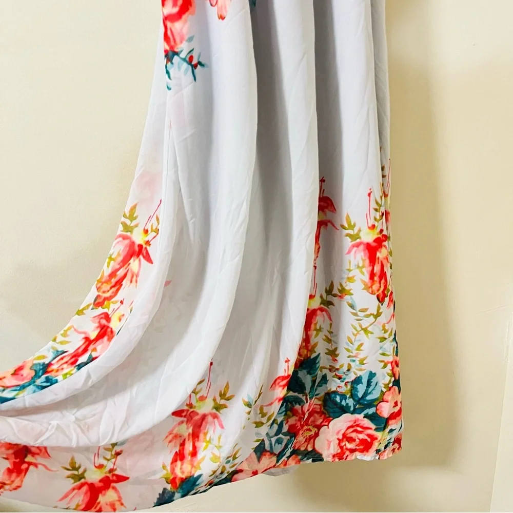 PL Gianni bini cold shoulder Floral maxi dress Size XS (Sleeves Altered) - Picture 2 of 14